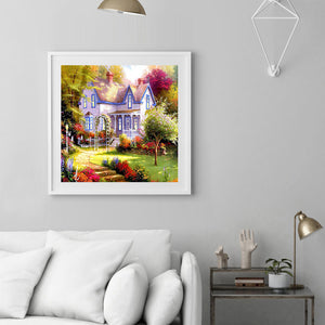 Villa In The Woods 40*40CM(Picture) Full Square Drill Diamond Painting
