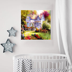 Villa In The Woods 40*40CM(Picture) Full Square Drill Diamond Painting