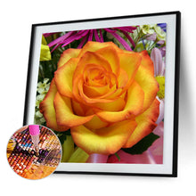 Load image into Gallery viewer, Yellow Rose 40*40CM(Canvas) Full Round Drill Diamond Painting
