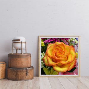 Yellow Rose 40*40CM(Canvas) Full Round Drill Diamond Painting