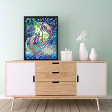 Load image into Gallery viewer, Dolphin 30*40CM(Canvas) Partial Special Shaped Drill Diamond Painting
