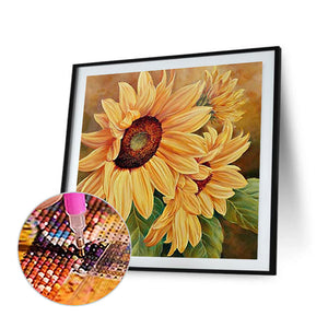 Sunflower 50*50CM(Canvas) Full Round Drill Diamond Painting