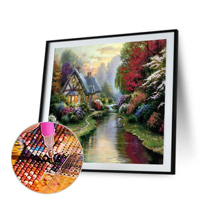 Garden Cabin 50*50CM(Canvas) Full Round Drill Diamond Painting