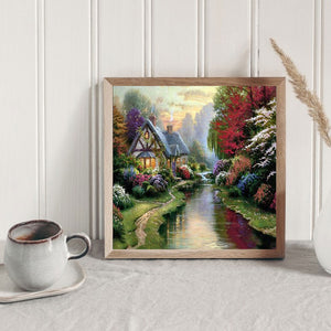 Garden Cabin 50*50CM(Canvas) Full Round Drill Diamond Painting
