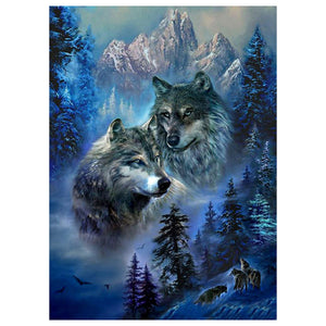 Wolf Pack 50*60CM(Canvas) Full Round Drill Diamond Painting