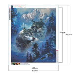 Wolf Pack 50*60CM(Canvas) Full Round Drill Diamond Painting