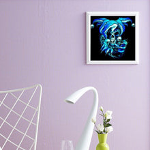 Load image into Gallery viewer, Blue Skull 30*30CM(Canvas) Full Round Drill Diamond Painting

