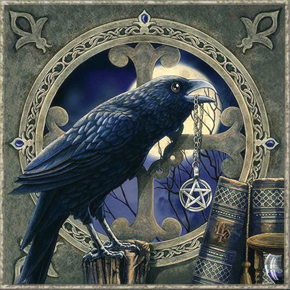 Metallic Black Pigeon 50*50CM(Canvas) Full Square Drill Diamond Painting