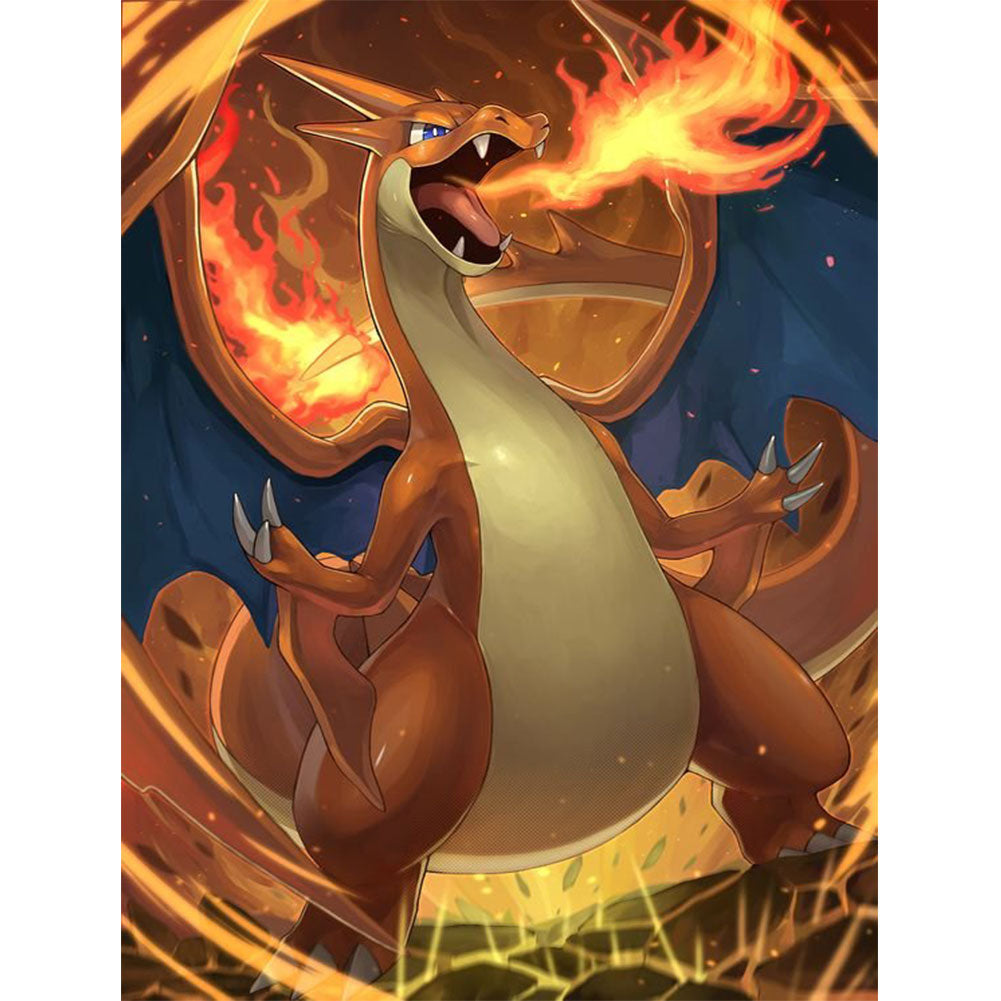 Charizard 30*40CM(Canvas) Full Round Drill Diamond Painting