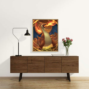Charizard 30*40CM(Canvas) Full Round Drill Diamond Painting