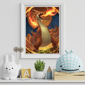 Charizard 30*40CM(Canvas) Full Round Drill Diamond Painting