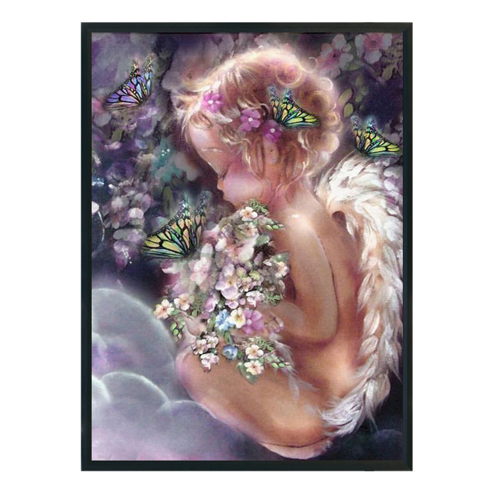 Angel Baby - Full 11CT Stamped Cross Stitch 40x53CM - Yishu