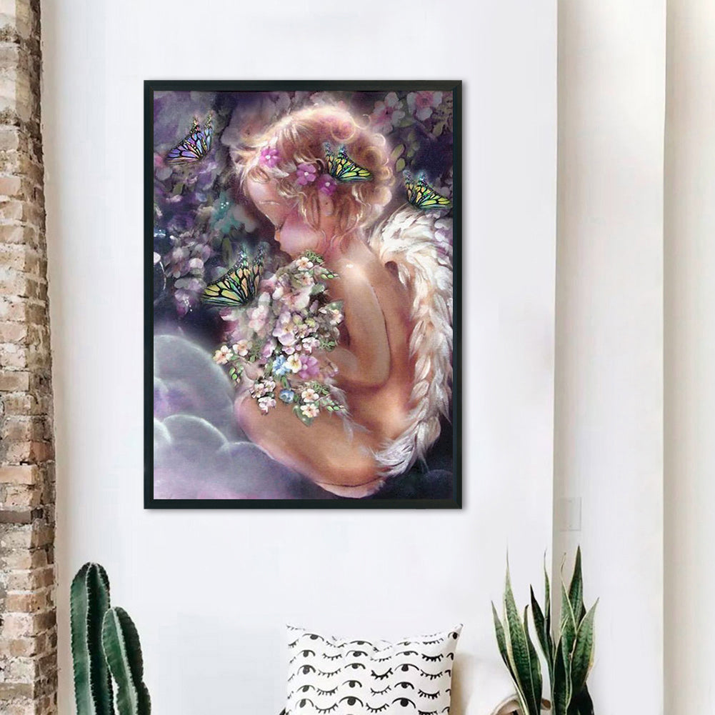 Angel Baby - Full 11CT Stamped Cross Stitch 40x53CM - Yishu