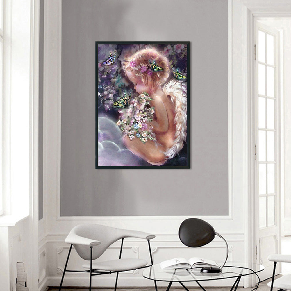 Angel Baby - Full 11CT Stamped Cross Stitch 40x53CM - Yishu