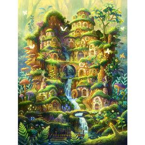 Abstract City 40*55CM(Canvas) Full Round Drill Diamond Painting