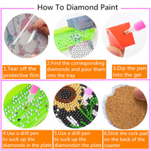 Load image into Gallery viewer, 6pcs Coaster Fashionable Design Cup Mat for Holiday Birthday Gift (AA1092)
