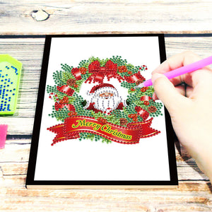 Christmas DIY Note Book Art Crafts A5 Partial Drill Wireless Strip for Gift (BJ050)