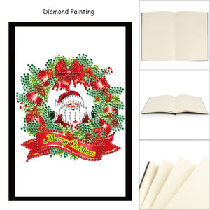 Christmas DIY Note Book Art Crafts A5 Partial Drill Wireless Strip for Gift (BJ050)