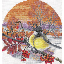 Load image into Gallery viewer, Yishu - Yellow-Bellied Tit - 50*53CM 11CT 3 Counted Cross Stitch
