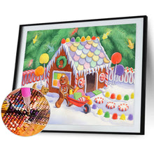 Load image into Gallery viewer, Christmas Candy House 40*30CM(Canvas) Full Round Drill Diamond Painting
