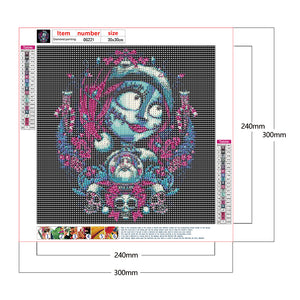 Skeleton Bride Christmas Style 30*30CM(Canvas) Full Round Drill Diamond Painting