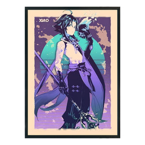 Yishu - Genshin Impact Character Xiao - 50*70CM 11CT 3 Stamped Cross Stitch