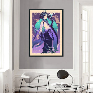 Yishu - Genshin Impact Character Xiao - 50*70CM 11CT 3 Stamped Cross Stitch