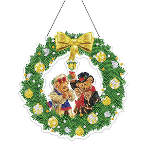 5D Hanging Ornament Christmas Acrylic Garland New Year Home Decor (HH059)