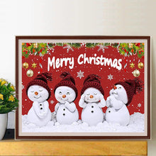 Load image into Gallery viewer, Christmas Snowman 40*30CM(Canvas) Full Round Drill Diamond Painting

