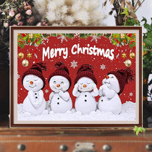 Load image into Gallery viewer, Christmas Snowman 40*30CM(Canvas) Full Round Drill Diamond Painting
