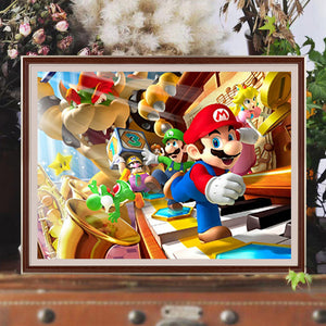 Super Mario 50*40CM(Canvas) Full Round Drill Diamond Painting