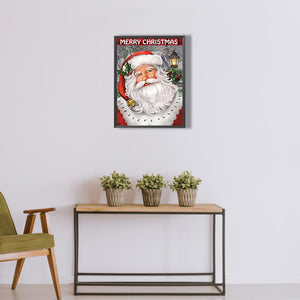 Christmas Santa Claus 30*40CM(Canvas) Full Round Drill Diamond Painting