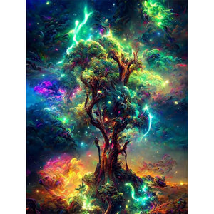 Starry Sky Tree 40*50CM(Canvas) Full Round Drill Diamond Painting
