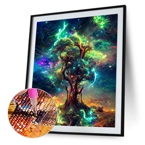 Starry Sky Tree 40*50CM(Canvas) Full Round Drill Diamond Painting