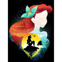 Load image into Gallery viewer, Mermaid Princess Ariel Silhouette 40*50CM(Canvas) Full Square Drill Diamond Painting
