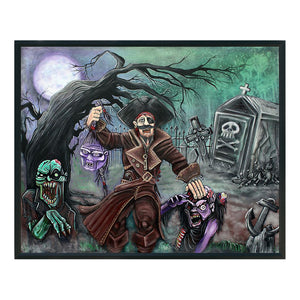 Yishu - Halloween - Pirate Skeleton - 50*40CM 11CT 3 Stamped Cross Stitch