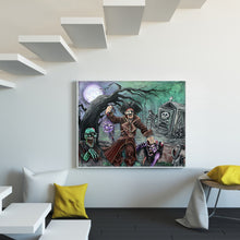 Load image into Gallery viewer, Yishu - Halloween - Pirate Skeleton - 50*40CM 11CT 3 Stamped Cross Stitch
