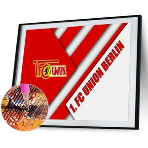 Union Berlin Football Club Logo 50*40CM(Canvas) Full Round Drill Diamond Painting