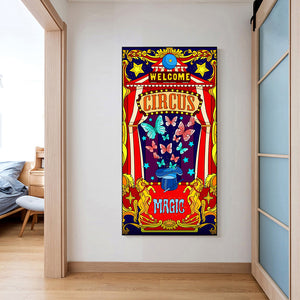 Yishu - Magic Circus Magic Show - 40*80CM 11CT 3 Stamped Cross Stitch