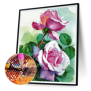 Rose 30*40CM(Canvas) Full Round Drill Diamond Painting