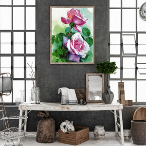Rose 30*40CM(Canvas) Full Round Drill Diamond Painting