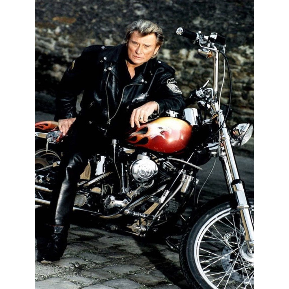 Johnny Hallyday 30*40CM(Canvas) Full Round Drill Diamond Painting