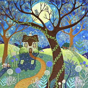 Illustrated Owl House 40*40CM(Canvas) Full Round Drill Diamond Painting
