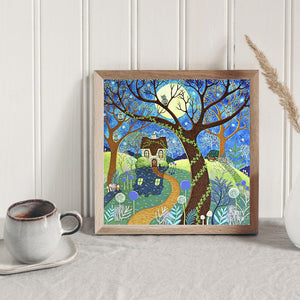 Illustrated Owl House 40*40CM(Canvas) Full Round Drill Diamond Painting