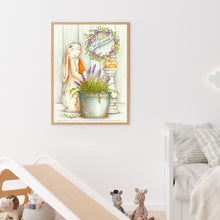 Load image into Gallery viewer, Yishu - Rabbit, Lavender Vase - 40*53CM 11CT 3 Stamped Cross Stitch
