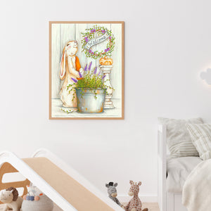 Yishu - Rabbit, Lavender Vase - 40*53CM 11CT 3 Stamped Cross Stitch
