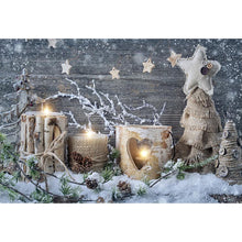 Load image into Gallery viewer, Yishu - Christmas Winter Snow Window - 50*34CM 11CT 3 Stamped Cross Stitch
