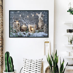 Yishu - Christmas Winter Snow Window - 50*34CM 11CT 3 Stamped Cross Stitch