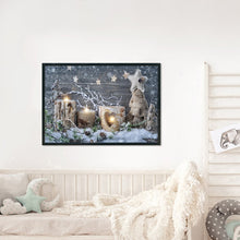 Load image into Gallery viewer, Yishu - Christmas Winter Snow Window - 50*34CM 11CT 3 Stamped Cross Stitch
