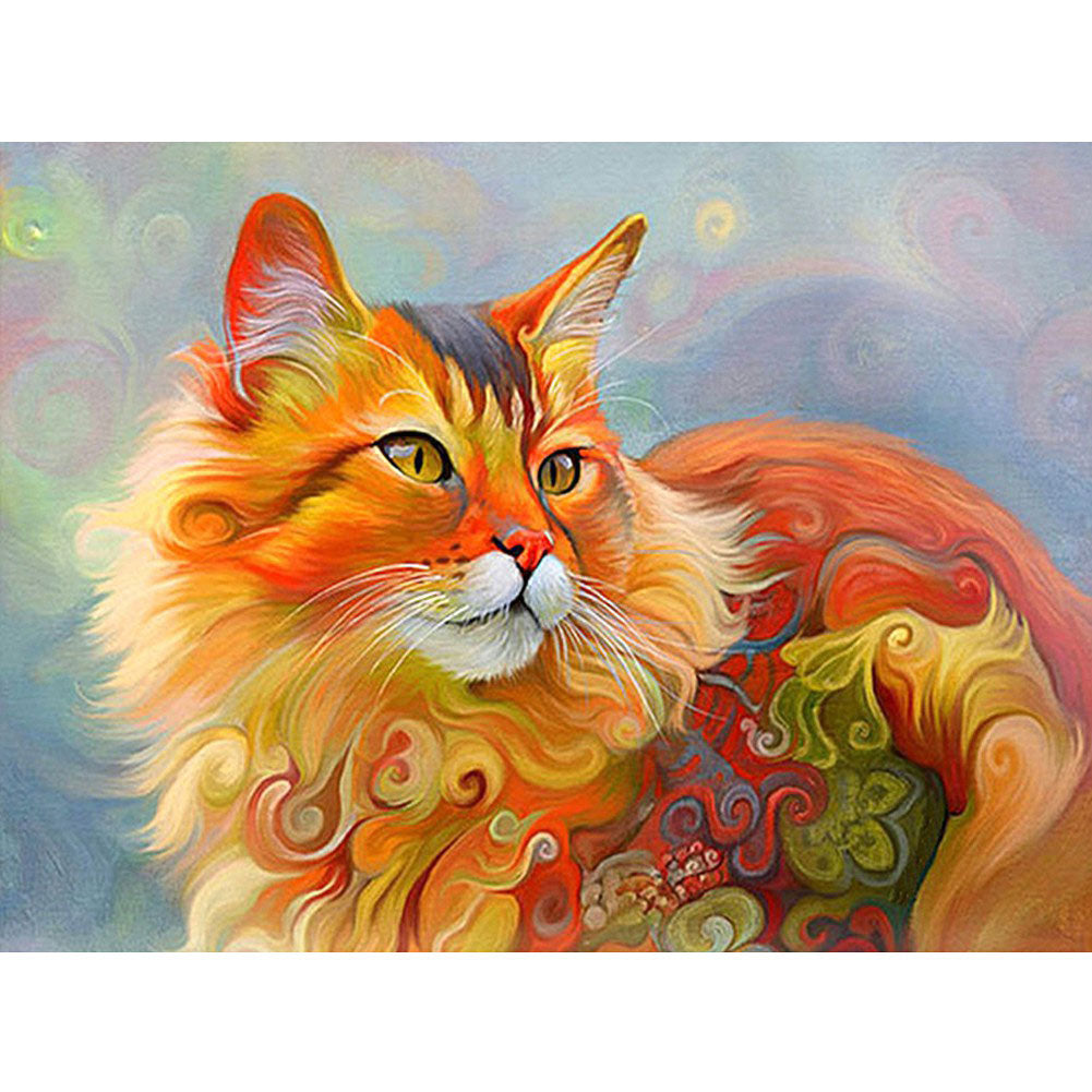 Artistic Persian Cat 50*40CM(Canvas) Full Square Drill Diamond Painting